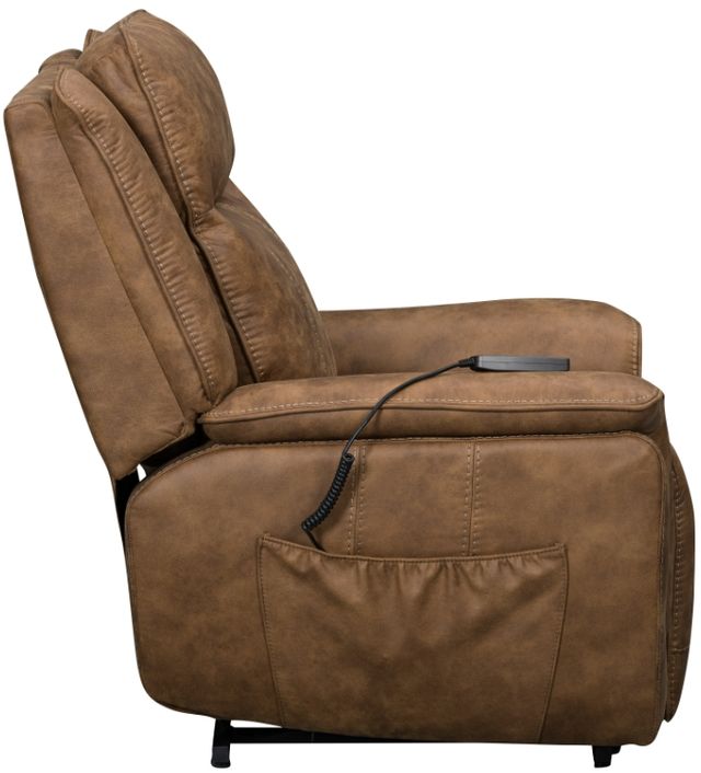 New Classic® Home Furnishings Kyra Saddle Power Auto Glider Recliner with Power Headrest and Footrest-4