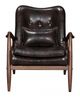 Zuo® Bully Brown Lounge Chair and Ottoman-2