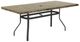 Homecrest™ Outdoor Living Customizable Slate Aluminum/Stone 42" x 82" Rectangular Outdoor Balcony Table with Universal Base and Umbrella Hole-0