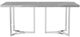 Coaster® Sterling Gray Rectangular Dining Table with Chrome Base-1