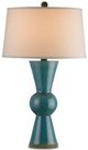Currey & Company Upbeat Off-White/Teal Table Lamp-0