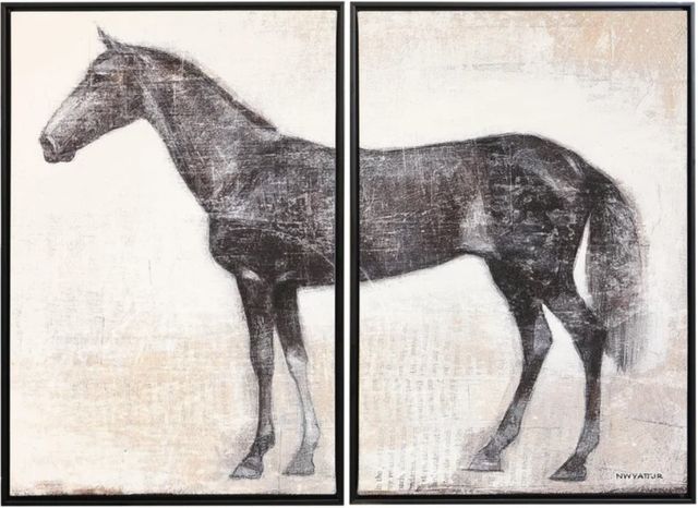 Stylecraft Norman Wyatt Rustic Equinel 2-piece Wall Art Set-0