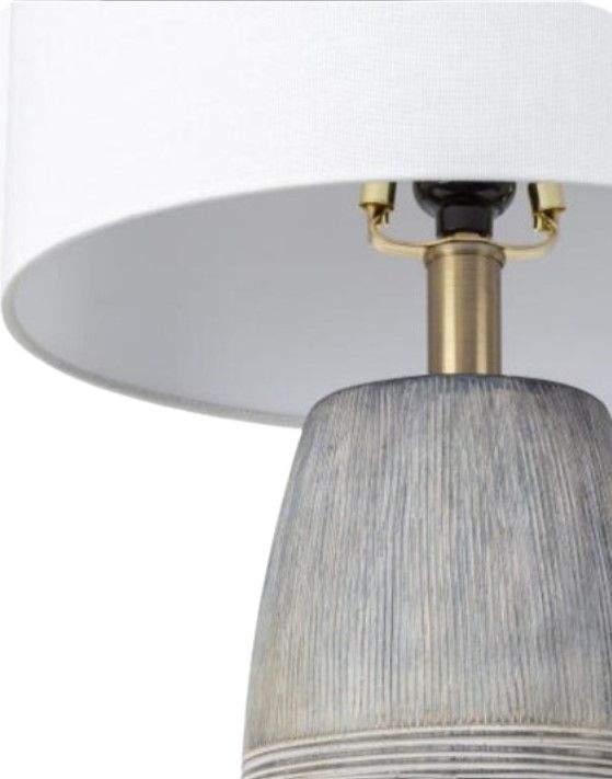 Surya Surtsey Glazed Gray Table Lamp-1
