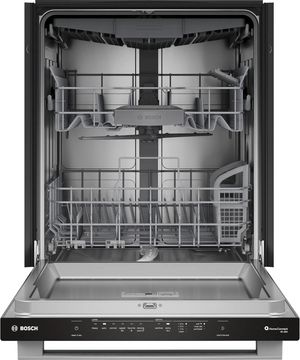 Bosch 300 Series 24 Inch Anti-Fingerprint Stainless Steel Top Control Built-In Dishwasher