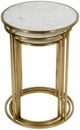 Jofran Inc. Global Archive Riviera 3-Piece White Nesting Table Set with Gold Base-3