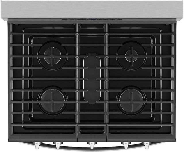 Whirlpool® 30" FingerPrint Resistant Stainless Steel Freestanding Gas Range with Air Cooking Technology-1