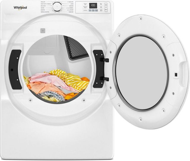 Whirlpool® 7.4 Cu. Ft. White Front Load Gas Dryer Quick Dry Cycle-2