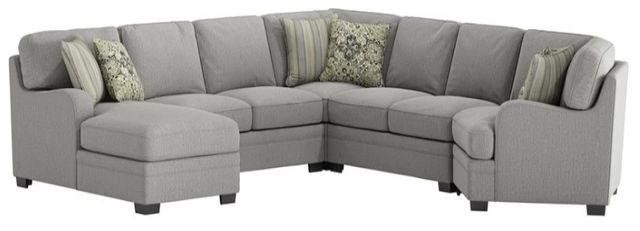Emerald Home Analiese 5-Piece Light Gray Left-Arm Facing Sectional and Chaise-0
