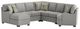 Emerald Home Analiese 5-Piece Light Gray Left-Arm Facing Sectional and Chaise-0