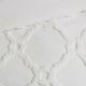 Olliix by Madison Park 3 Piece White King/California King Pacey Tufted Cotton Chenille Geometric Comforter Set-5