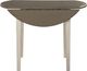 HH2 Home Clarion Sea White Round Drop Leaf 42" Dining Table with Distressed Gray Top-1