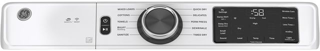 GE® 7.8 Cu. Ft. White Electric Dryer with Built-In Wifi-2