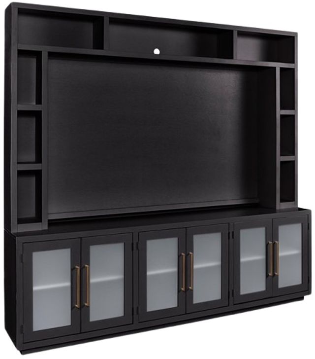 aspenhome® Perry Black Console and Hutch-0