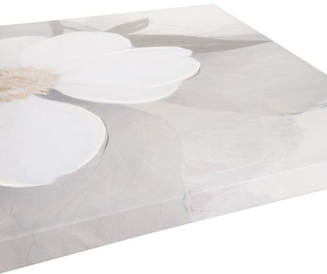Olliix by Madison Park Midday Bloom White Floral Hand Embellished Canvas-2