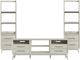 Elements International Westland 3-Piece Almond Entertainment Unit with 82" TV Console-0