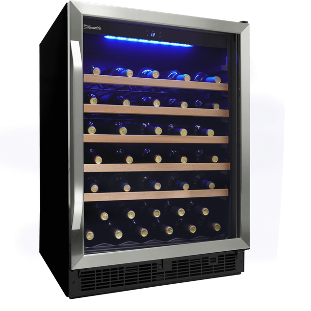 Silhouette® Stilton 24" Stainless Steel Built-In Wine Cellar-2