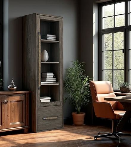 YHD Exposure Ash Gray Small Left Cabinet-1