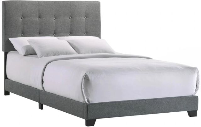 Intercon Addyson Gunmetal Youth Full Upholstered Panel Bed-0