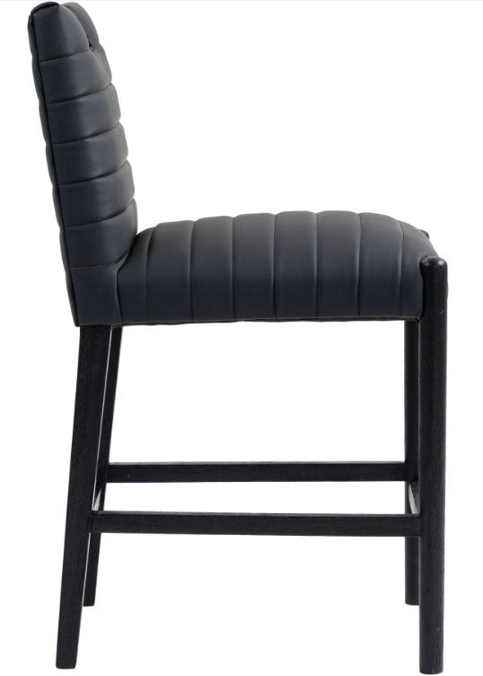 Meridian Furniture Aimee Black Vegan Leather Counter Stool-2