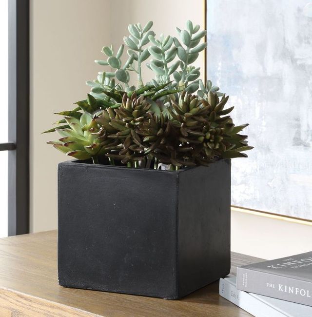 Uttermost® Greystone Green/Matte Black Indoor-Outdoor Succulent-2