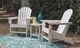 Signature Design by Ashley® Sundown Treasure White Plastic Adirondack Chair-3