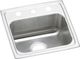 Elkay Lustertone® Classic Lustrous Satin 17" x 16" x 5" MR2-Hole Single Bowl Drop-In ADA Sink-0