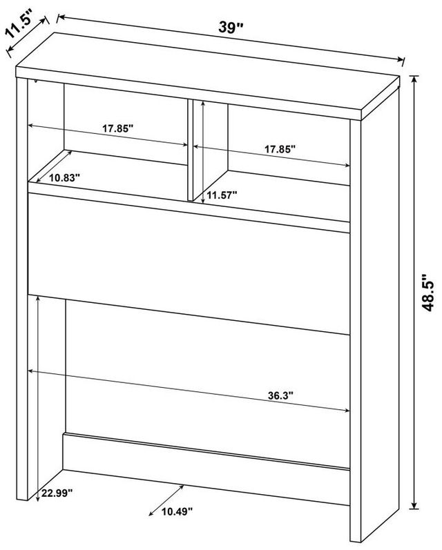 Coaster® Westpark Mango Twin Bookcase Headboard-4