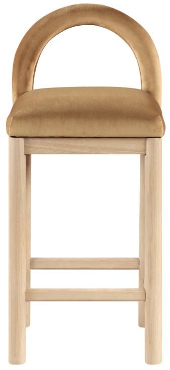 Meridian Furniture Conrad Natural/Saddle Upholstered Counter Stool-1