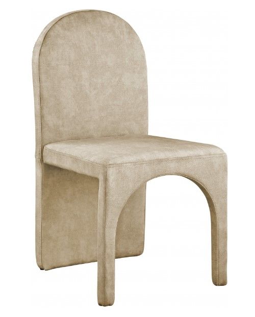 Meridian Furniture Summer Beige Velvet Dining Side Chair-0