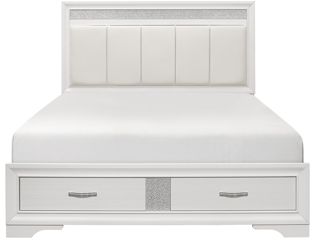 Homelegance® Luster 4-Piece White Queen Bedroom Set-2