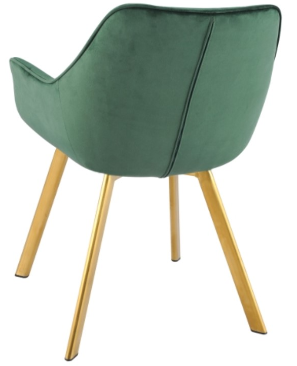 Mazin Furniture Ayami Gold/Green Dining Arm Chair | Meubles & Moi