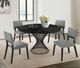 Armen Living Cirque Channell 5-Piece Black/Charcoal Dining Table Set-1