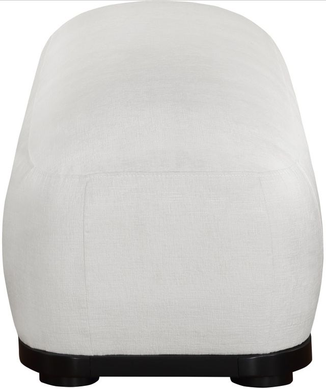 Meridian Furniture Calum Cream/Black Chenille Fabric Bench-2