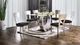 Furniture of America® Nova Glass Top Dining Table with Silver/Black Base-1