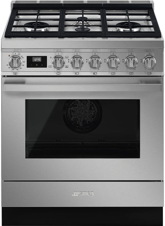 Smeg Portofino Aesthetic 30" Pro Style Gas Range Eklund's Appliance