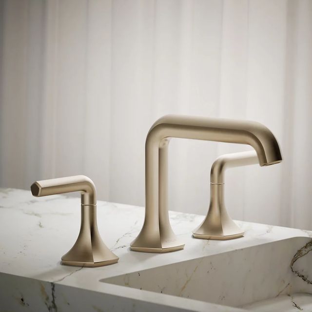 KOHLER® Occasion® Vibrant Brushed Bronze Bathroom Sink Faucet Spout with Straight Design-3