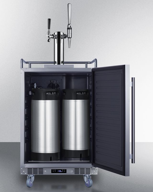 Summit® 24" Stainless Steel Built-In Cold Brew/Nitro-Infused Coffee Kegerator-3