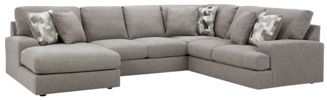 Benchcraft® Lindon 3-Piece Smoke Left-Arm Facing Sectional and Chaise-0