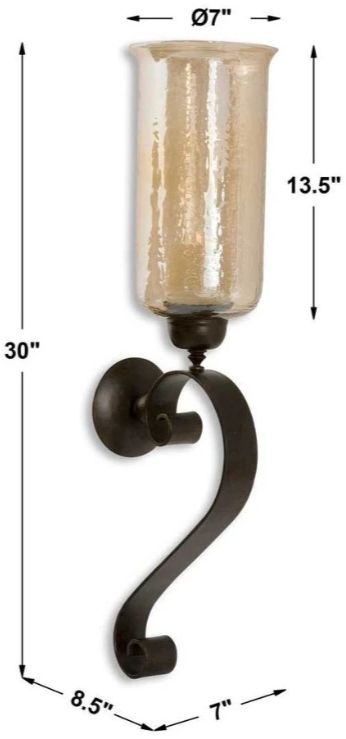 Uttermost® Joselyn Antiqued Bronze Candle Sconce-2