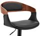 Armen Living Benson Black Adjustable Bar Stool-3