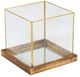 A & B Home Brown/Clear/Gold Glass Dome-0