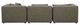 Moe's Home Collection Lowtide Nook 4-Piece Stone Tweed Modular Sectional and Ottoman-3