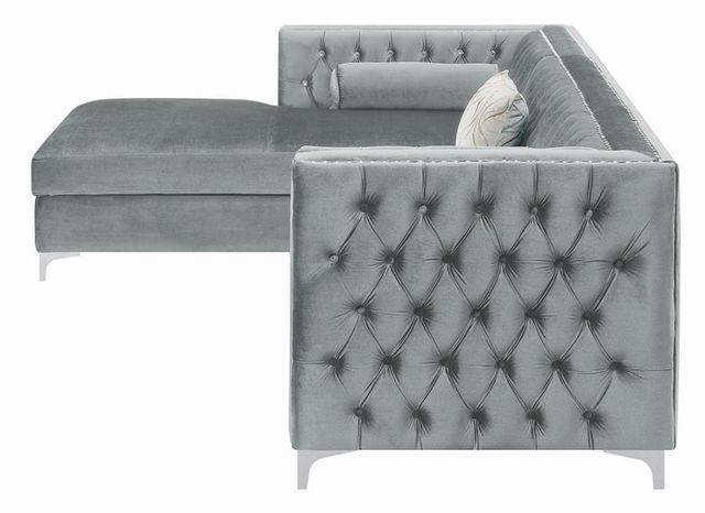 Coaster® Bellaire 2-Piece Silver Sectional Set-3