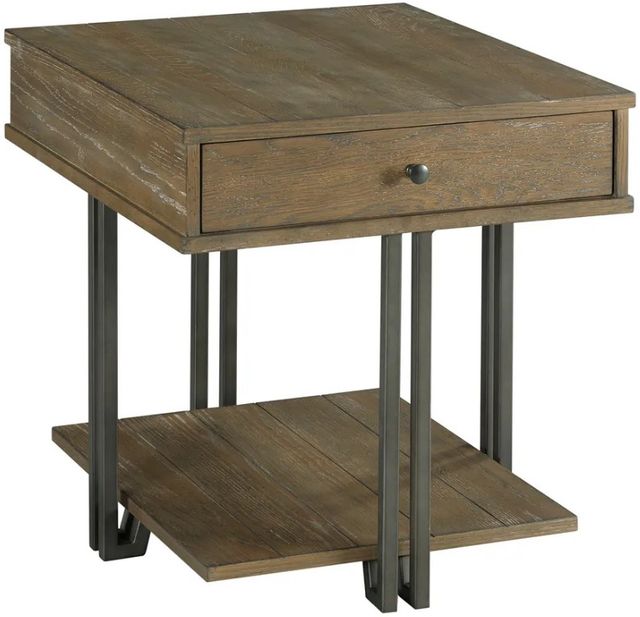Hammary® Saddletree-Hamilton Brown Drawer End Table-0
