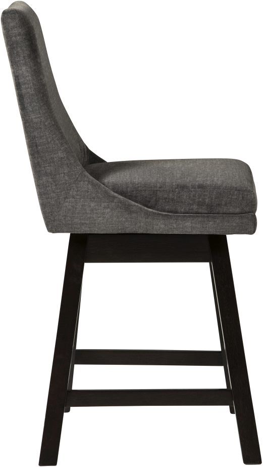 Signature Design by Ashley® Tallenger Dark Gray Upholstered Swivel Bar Stool -2