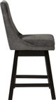 Signature Design by Ashley® Tallenger Dark Gray Upholstered Swivel Bar Stool -2