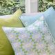 Laura Park Designs Spa Blue Cotton Velvet 22 x 22 Pillow-1