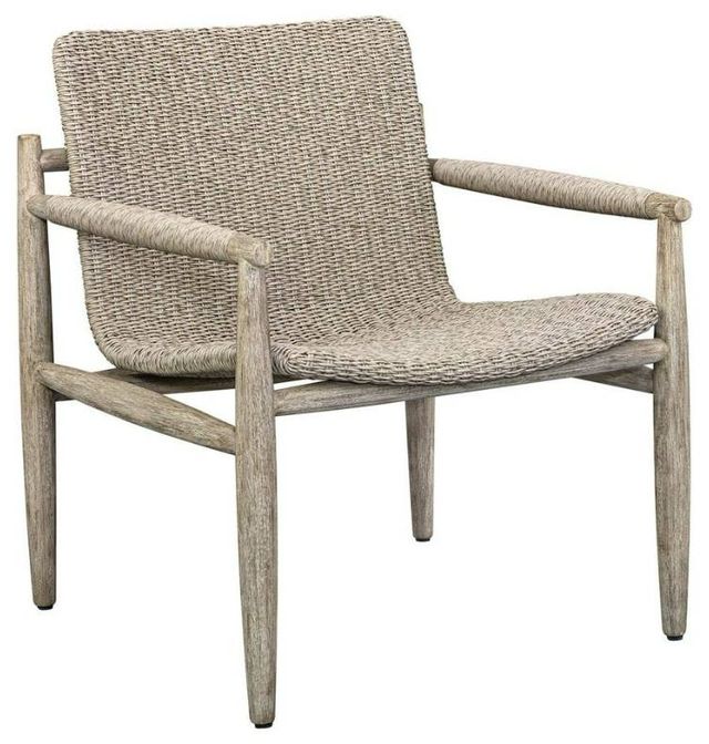 Uttermost® Sumba Oatmeal Wicker/Wooden Outdoor Lounge Chair-0