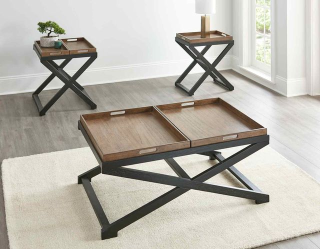Steve Silver Co. Topeka Brown Walnut/Ebony Chairside End Table-2