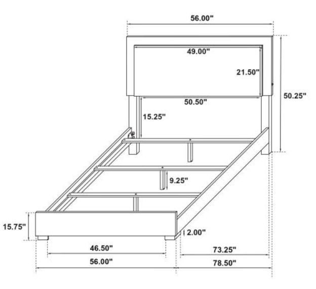 Coaster® Marceline White Full Panel Bed-3